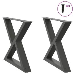  Nogi do stolika kawowego 2 szt. Antracyt 60x(42-43,3) cm Stal Lumarko! Lumarko!