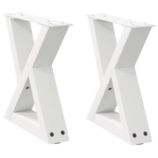  Nogi do stolika kawowego 2 szt. Białe 40x(30-31,3) cm Stal Lumarko! Lumarko!