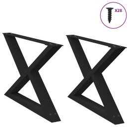  Nogi do stolika kawowego 2 szt. Czarne 70x(42-43,3) cm Stal Lumarko! Lumarko!
