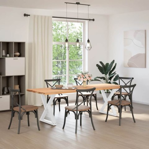  Nogi do stołu jadalnego 2 szt. Białe 70x(72-73,3) cm Stal Lumarko! Lumarko!