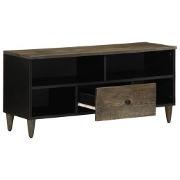  Szafka pod telewizor, czarna, 100x33x46 cm, lite drewno mango Lumarko! Lumarko!