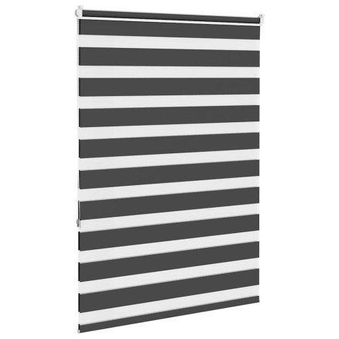 Roleta zebra, czarna, szerokość tkaniny 100,9cm, poliester Lumarko! Lumarko!