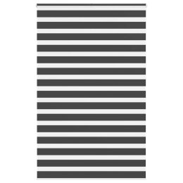 Roleta zebra, czarna, szerokość tkaniny 135,9 cm, poliester Lumarko! Lumarko!