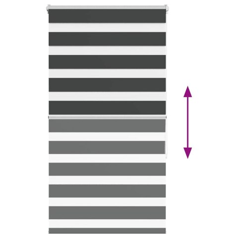  Roleta zebra, czarna, szerokość tkaniny 65,9 cm, poliester Lumarko! Lumarko!