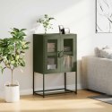  Komoda Oliwkowo-zielona 68x39x107 cm Stal Lumarko! Lumarko!