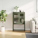  Komoda Oliwkowo-zielona 68x39x107 cm Stal Lumarko! Lumarko!