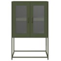  Komoda Oliwkowo-zielona 68x39x107 cm Stal Lumarko! Lumarko!