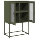  Komoda Oliwkowo-zielona 68x39x107 cm Stal Lumarko! Lumarko!