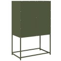  Komoda Oliwkowo-zielona 68x39x107 cm Stal Lumarko! Lumarko!