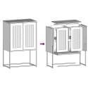  Komoda Oliwkowo-zielona 68x39x107 cm Stal Lumarko! Lumarko!
