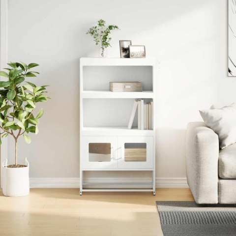 Komoda biała 68x39x123 cm stal Lumarko! Lumarko!