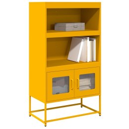  Komoda wysoka Musztardowo-żółta 68x39x123 cm Stal Lumarko! Lumarko!