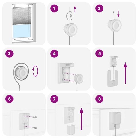  Roleta plisowana czarna 85x200 cm Szerokość tkaniny 84,4 cm Lumarko! Lumarko!