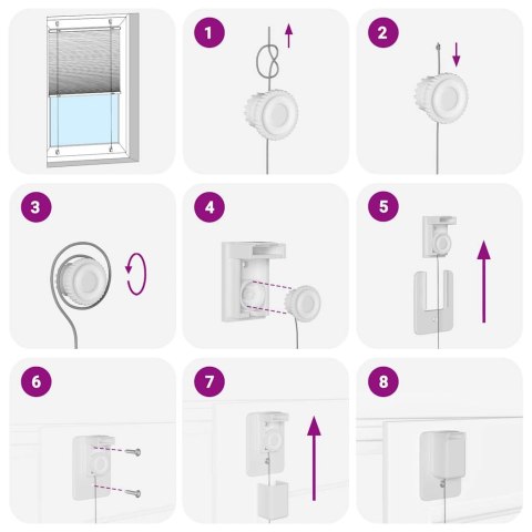 Roleta plisowana jasnoszara 120x200cm Szerokość tkaniny 119,4cm Lumarko! Lumarko!