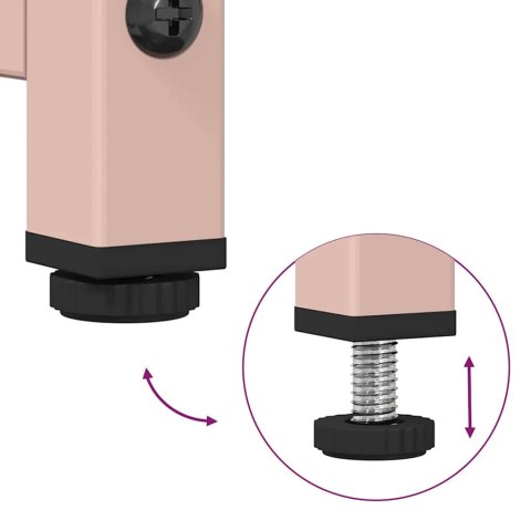  Szafka nocna Różowa 36x39x60,5 cm Stal walcowana na zimno Lumarko! Lumarko!