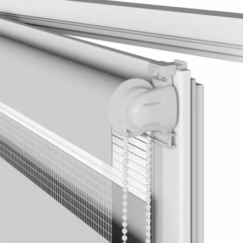  Roleta zebra, jasnoszara, szerokość tkaniny 150,9cm, poliester Lumarko! Lumarko!