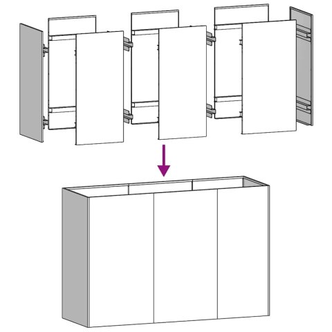  Donica, biała, 120x40x80 cm, stal walcowana na zimno Lumarko! Lumarko!