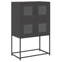  Komoda wysoka czarna 68x39x107 cm stalowa Lumarko! Lumarko!