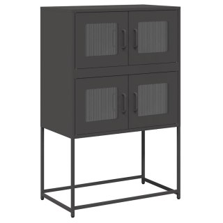  Komoda wysoka czarna 68x39x107 cm stalowa Lumarko! Lumarko!