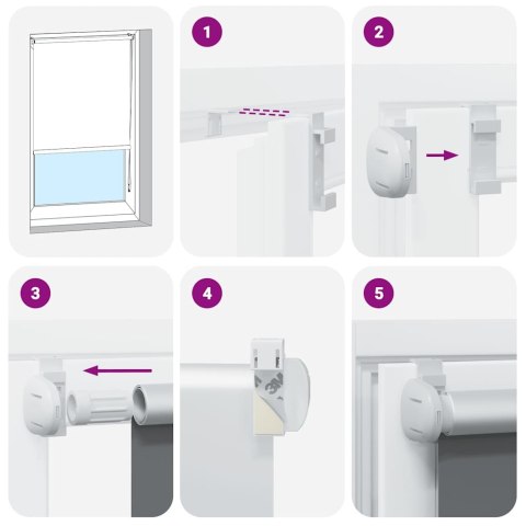  Roleta zaciemniająca czarny 115x230cm Szerokość tkaniny 110,7cm Lumarko! Lumarko!