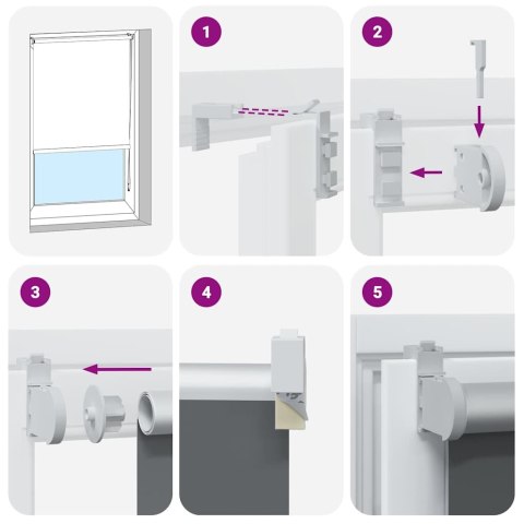 Roleta zaciemniająca szara 130x210cm Szerokość tkaniny 126,6cm Lumarko! Lumarko!