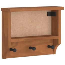  Wieszak ścienny na ubrania SANDNES 45x12x35cm Drewno lite Sosna Lumarko! Lumarko!
