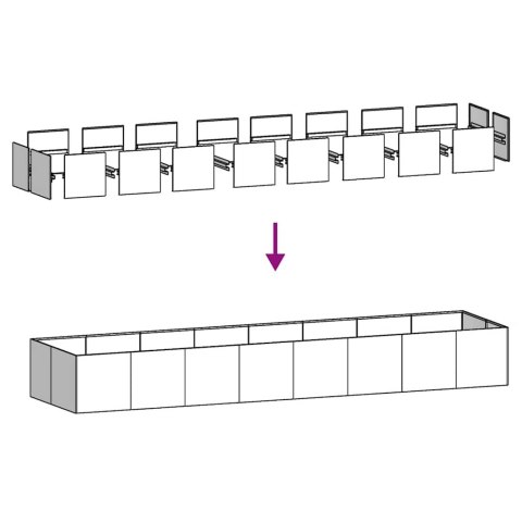  Doniczka Rusty 360x80x40 cm Stal nierdzewna Lumarko! Lumarko!