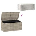  Skrzynia ogrodowa jasnoszara 110x50x58 cm polirattan Lumarko! Lumarko!