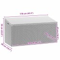  Skrzynia ogrodowa jasnoszara 110x50x58 cm polirattan Lumarko! Lumarko!