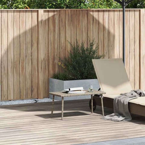  Stolik kawowy ogrodowy prostokątny jasnoszary 80x40x37 cm Lumarko! Lumarko!