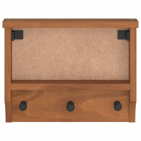 Wieszak ścienny na ubrania SANDNES 45x12x35cm Drewno lite Sosna Lumarko! Lumarko!