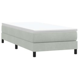  Łóżko Box Spring bez materaca Jasnoszary 80x210 cm Aksamit