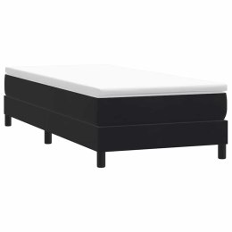  Łóżko Box Spring bez materaca Czarne 100x210 cm Aksamit