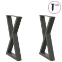 Nogi do stołu jadalnego 2 szt. Antracyt 60x(72-73,3) cm Stal Lumarko! Lumarko!