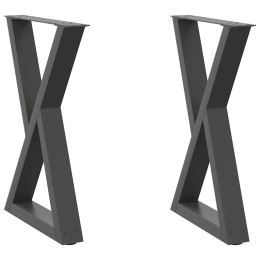  Nogi do stołu jadalnego 2 szt. Antracyt 60x(72-73,3) cm Stal Lumarko! Lumarko!