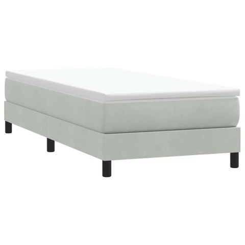 Łóżko Box Spring bez materaca Jasnoszary 90x220 cm Aksamit Lumarko! Lumarko!