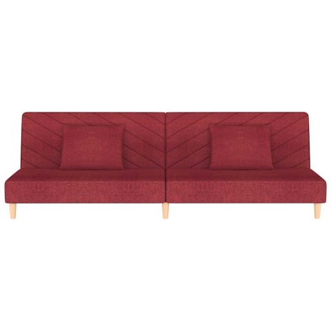 2-osobowa kanapa z poduszkami, czerwone wino, obita tkaniną Lumarko! Lumarko!