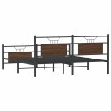  Metalowa rama łóżka, bez materaca, brązowy dąb, 183x213 cm Lumarko! Lumarko!