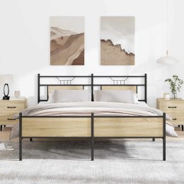 Metalowa rama łóżka, bez materaca, dąb sonoma, 180x200 cm Lumarko! Lumarko!