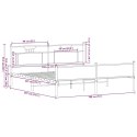  Metalowa rama łóżka, bez materaca, dąb sonoma, 180x200 cm Lumarko! Lumarko!