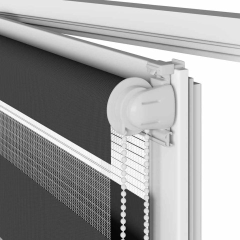  Roleta zebra, czarna, szerokość tkaniny 110,9cm, poliester Lumarko! Lumarko!