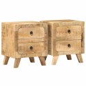  Szafka nocna 2 szt. 40x32x46 cm Drewno lite surowe mango Lumarko! Lumarko!