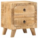  Szafka nocna 2 szt. 40x32x46 cm Drewno lite surowe mango Lumarko! Lumarko!