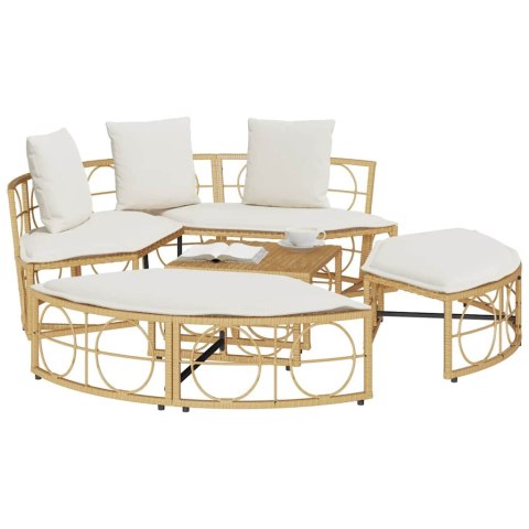 Leżanka zewnętrzna bez baldachimu z polirattanu Lumarko! Lumarko!