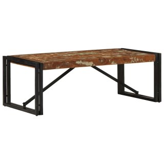  Stolik kawowy wielokolorowy 100x50x35 cm lite drewno odzyskane Lumarko! Lumarko!