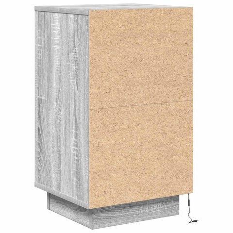  Szafka nocna z oświetleniem LED Szary Sonoma 38x34x65 cm Lumarko! Lumarko!