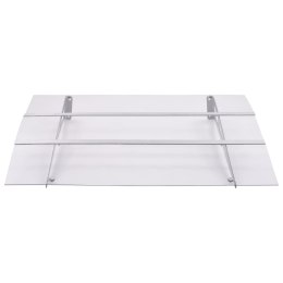  Daszek nad drzwi Srebrny i Przezroczysty 150x90 cm PET Lumarko! Lumarko!