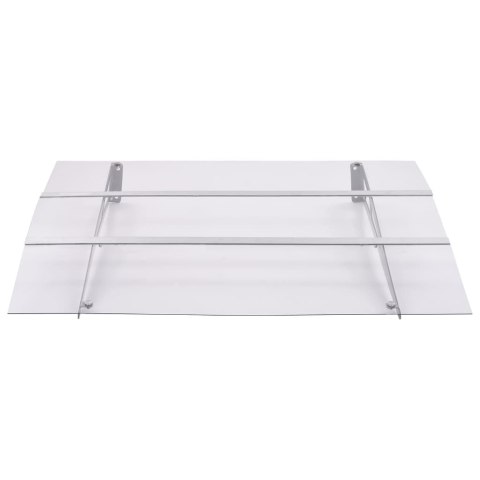 Daszek nad drzwi Srebrny i Przezroczysty 150x90 cm PET Lumarko! Lumarko!