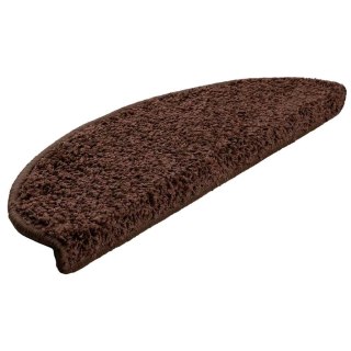 VidaXL Maty na schody 30 szt. 65x21x4 cm Brązowe półokrągłe duże