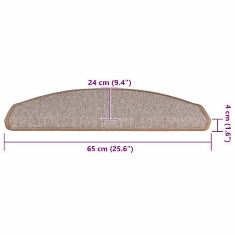  Maty na schody 30 szt. Jasnobrązowe 65x24x4 cm Lumarko! Lumarko!